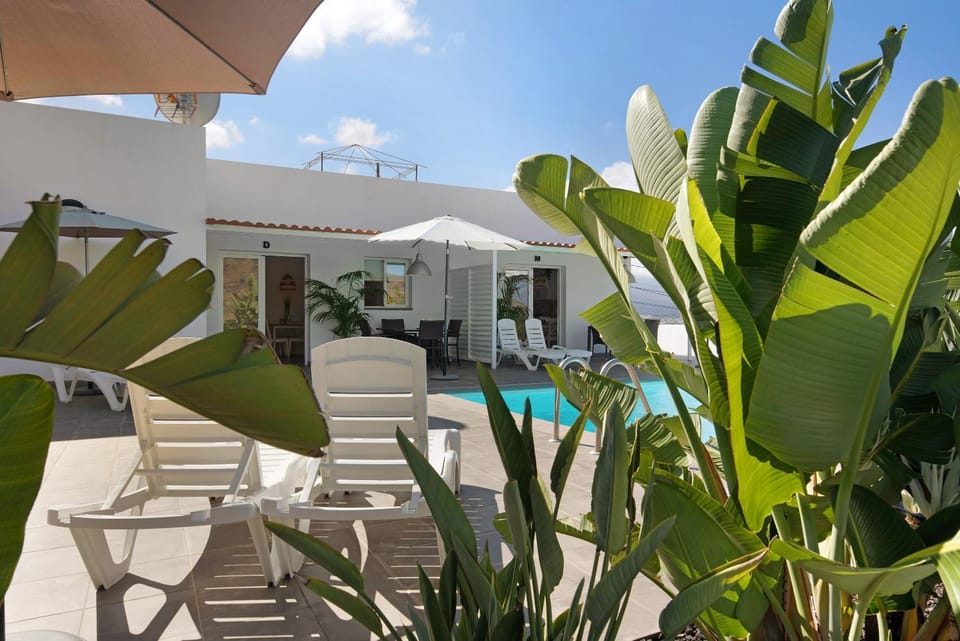 Property building, Living room, Swimming pool