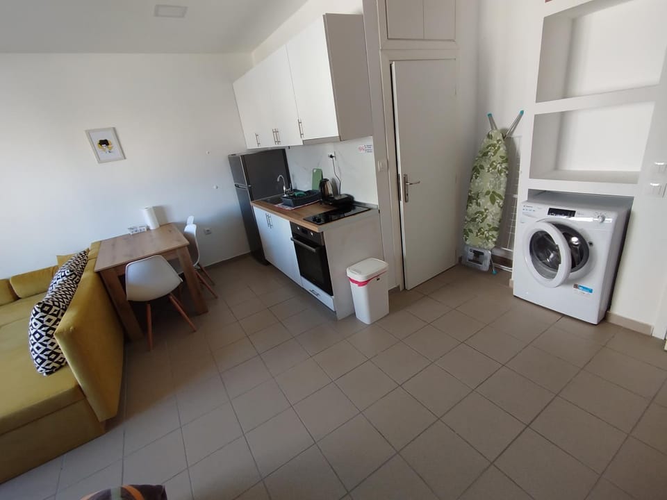Kitchen or kitchenette, Dining area, oven, washing machine