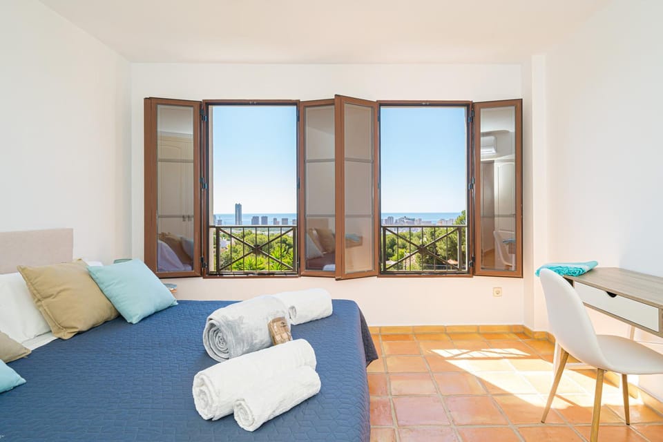Bed, View (from property/room), Living room, Bedroom