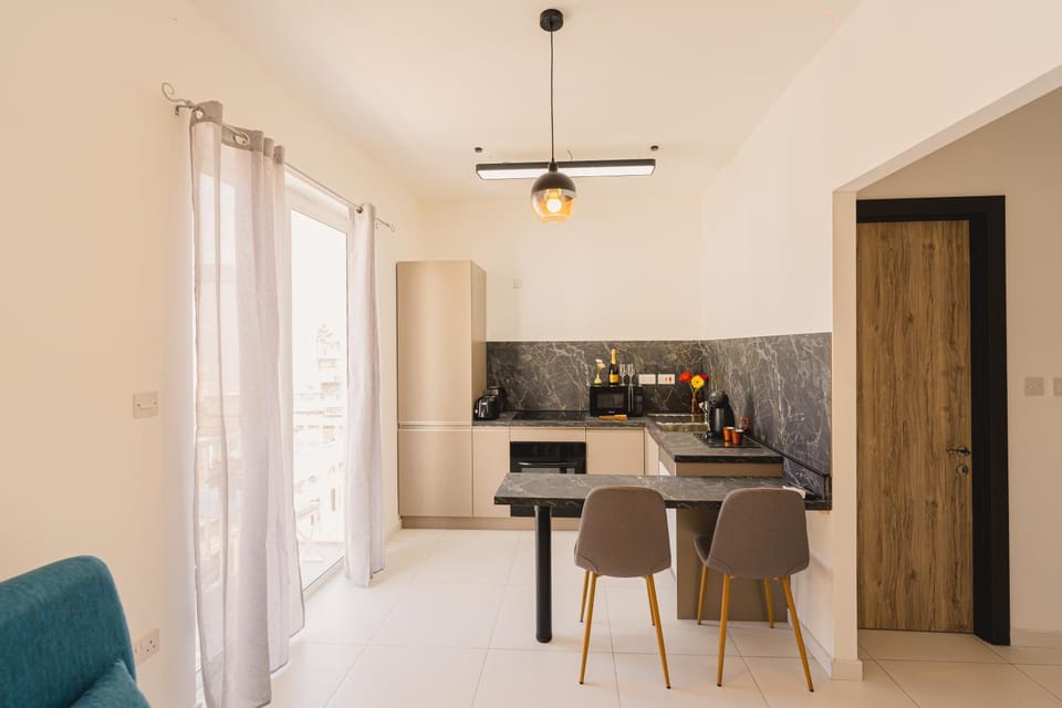 Kitchen or kitchenette, Living room, Dining area