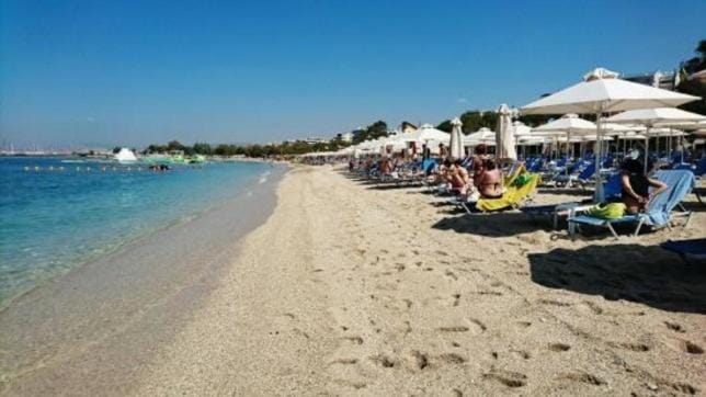 Natural landscape, Beach, Sea view, sunbed