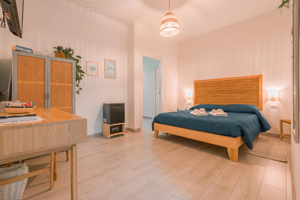 Bed, Bedroom, hair dryier, wardrobe