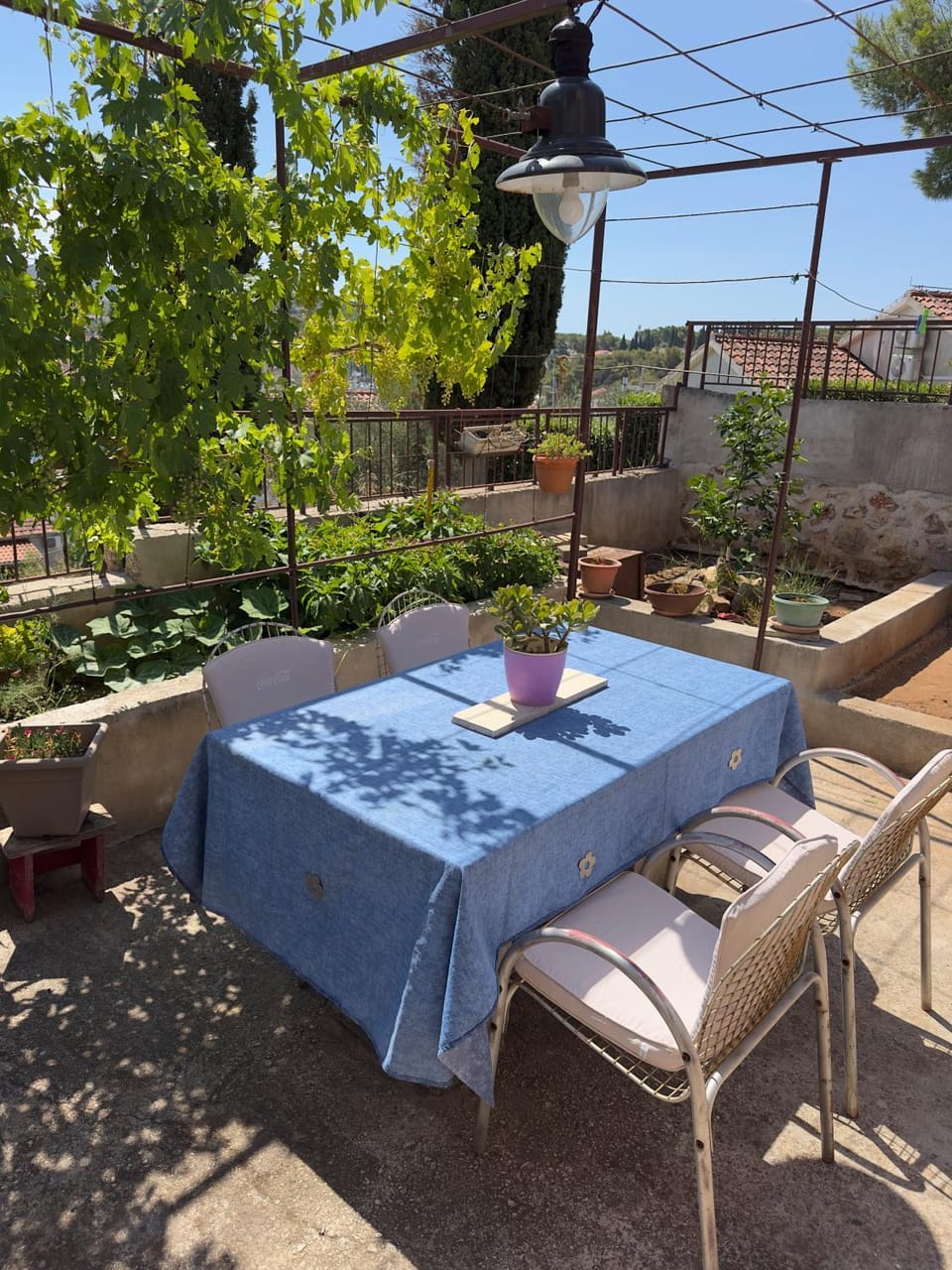 Patio, Spring, Day, Garden, View (from property/room), Balcony/Terrace, Dining area, Garden view