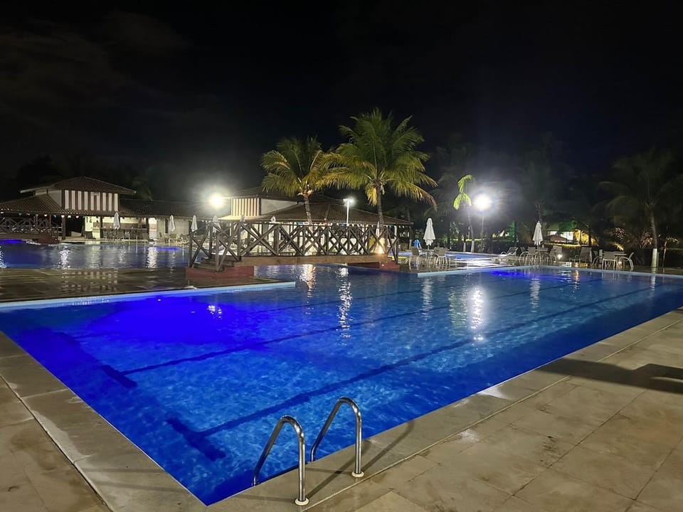 Night, Pool view, Swimming pool