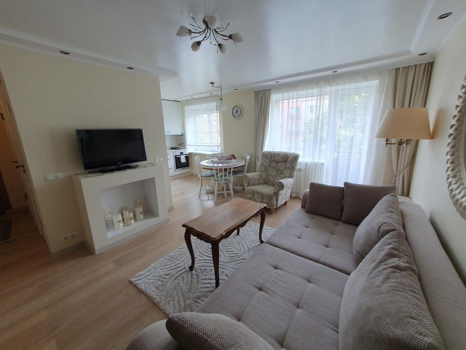 Kitchen or kitchenette, Living room, Dining area