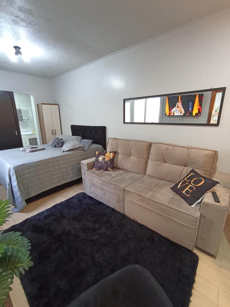 Bed, Living room, Bedroom