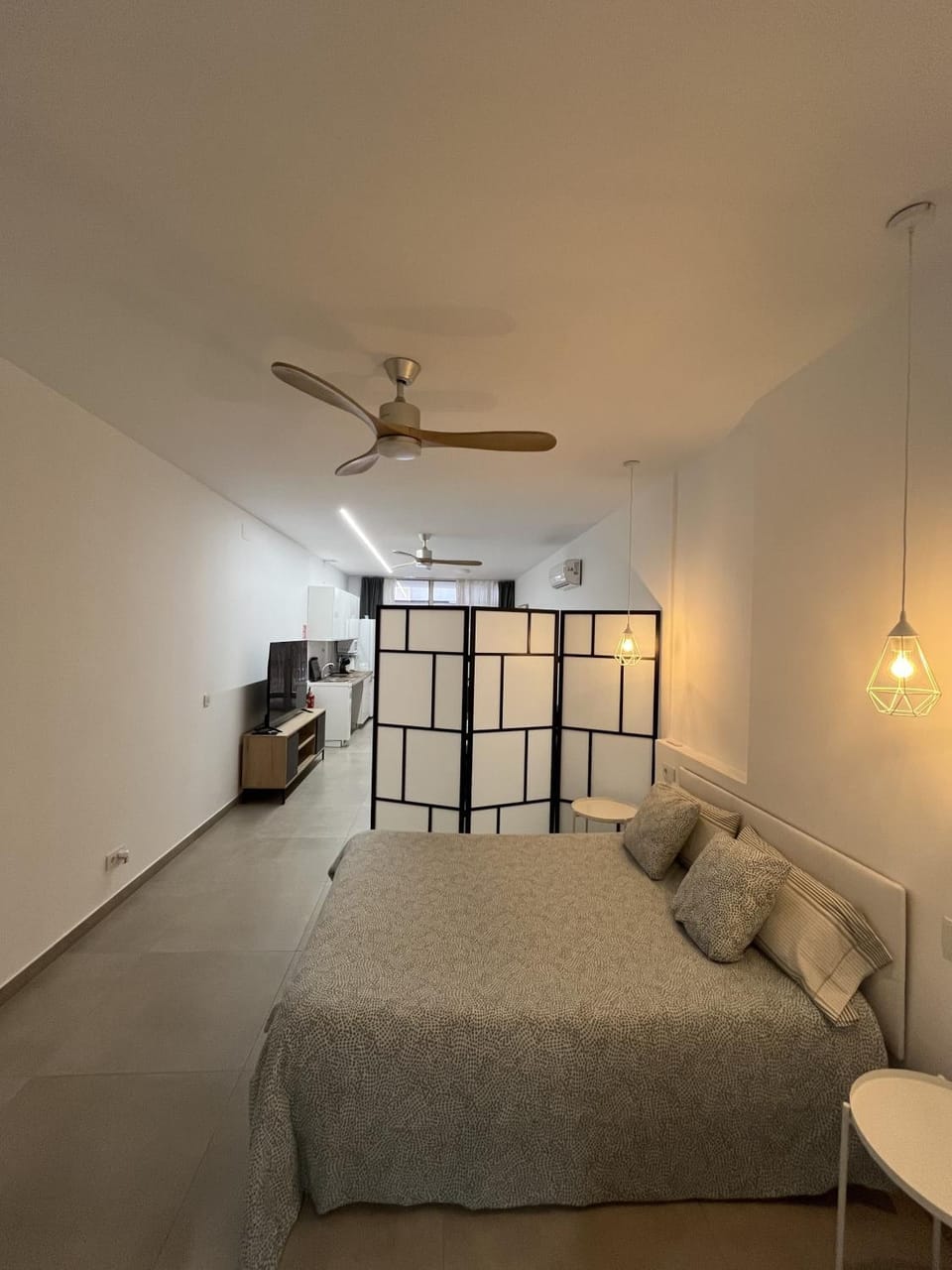 Bed, Photo of the whole room, Bedroom, air conditioner