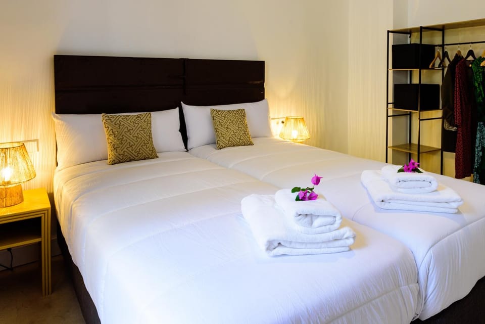 Bed, Photo of the whole room, Bedroom, towels, wardrobe