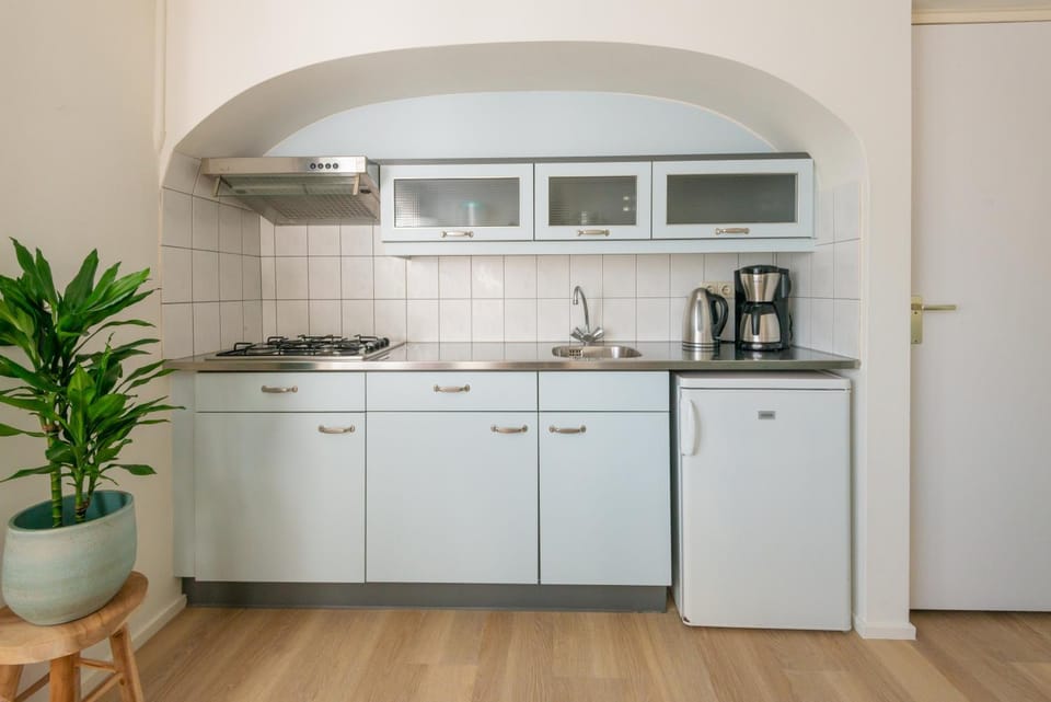 Kitchen or kitchenette, minibar, stove