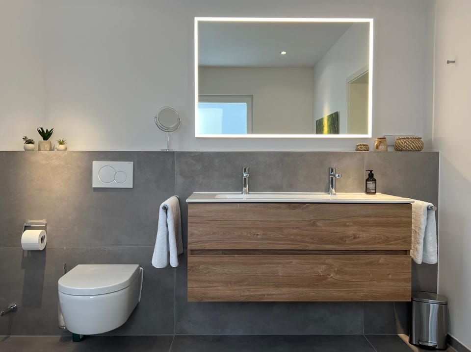 Toilet, Bathroom, towels