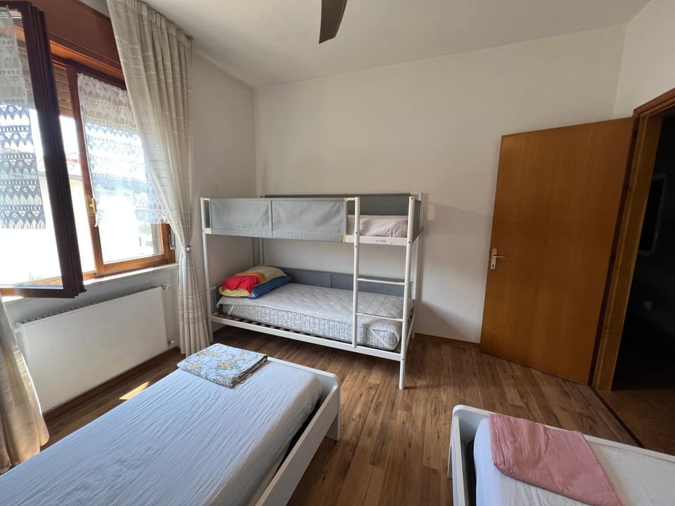 Bed, bunk bed, wardrobe