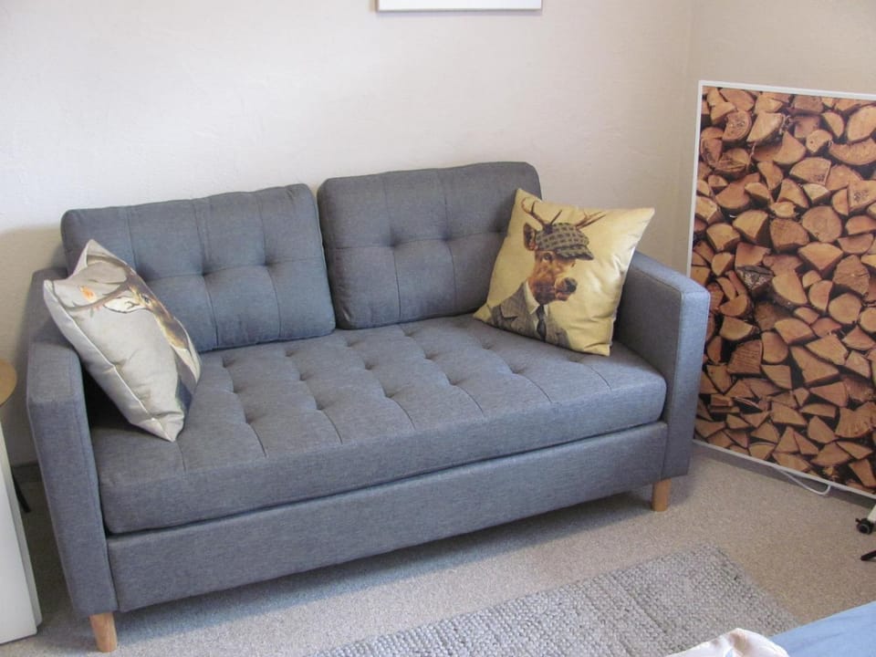 Photo of the whole room, Seating area
