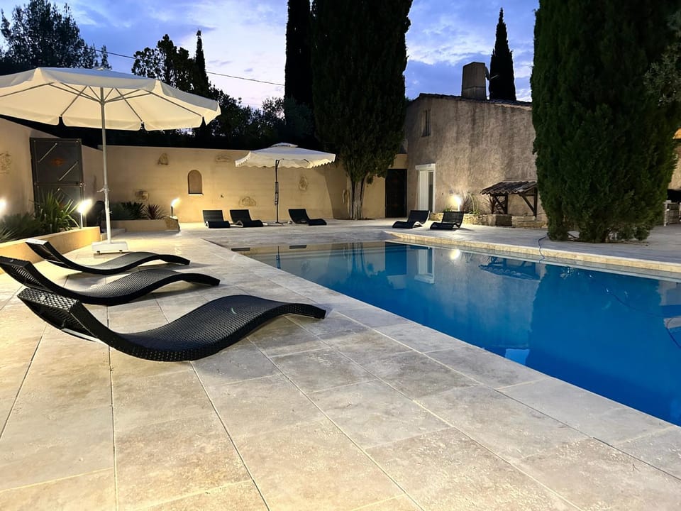 Night, Swimming pool