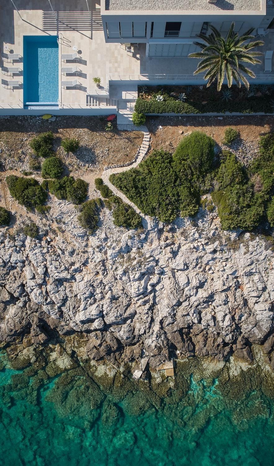 Property building, Bird's eye view, Beach, Swimming pool