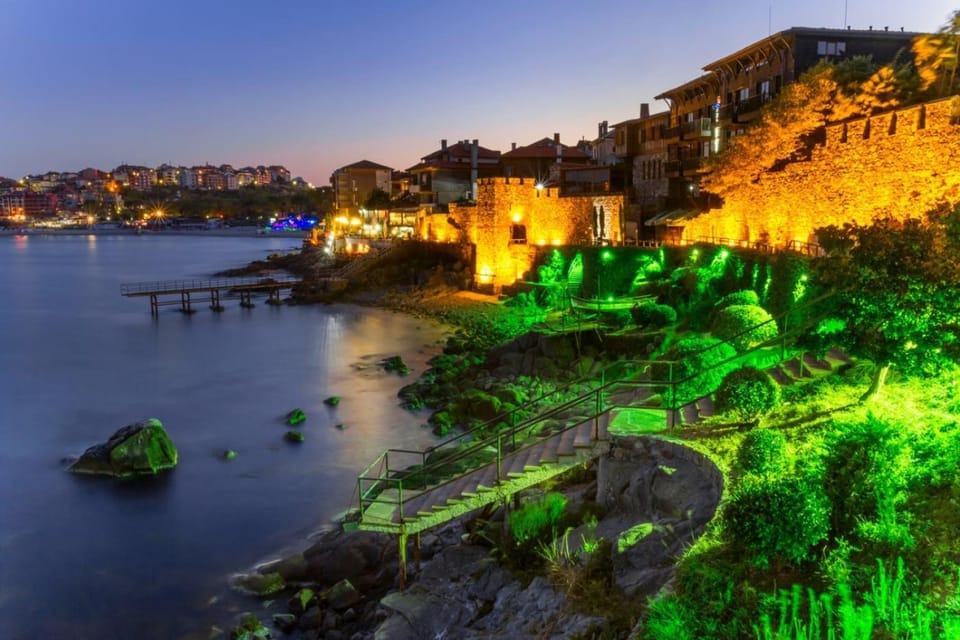 Nearby landmark, Night, Natural landscape, Beach, Sea view