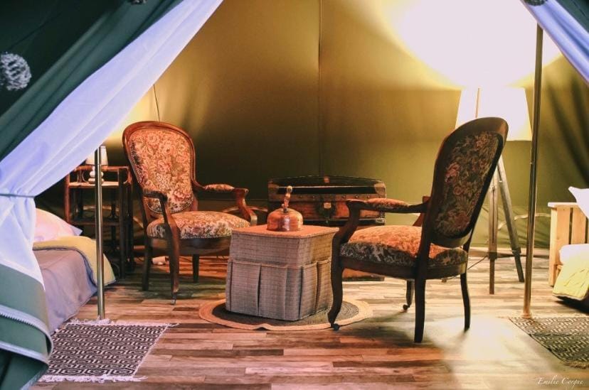TENTE HERISSON BOHEME 4 PERSONNES Camping Lou cantou Cévenol Campground/ 
RV Resort in Anduze