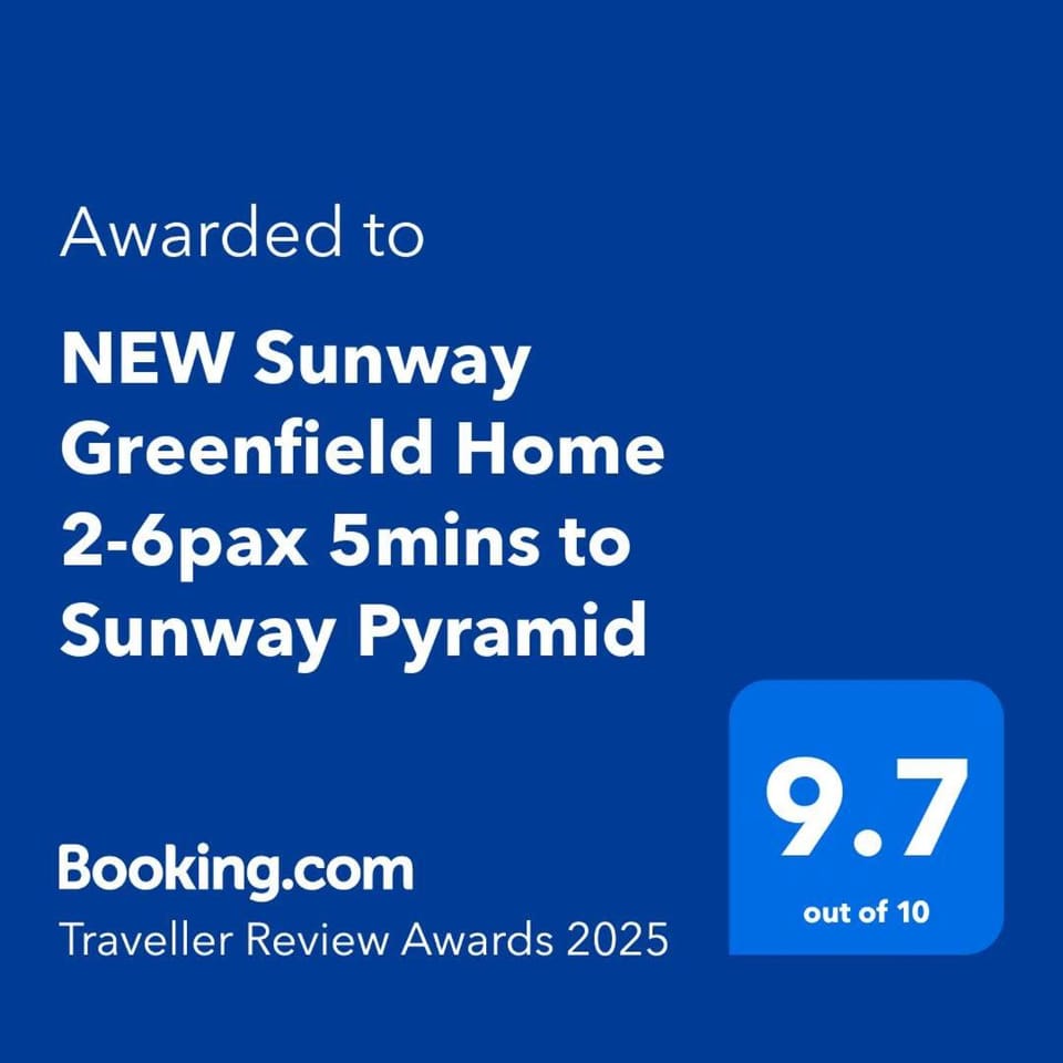 NEW Sunway Greenfield Home 2-6pax 5mins to Sunway Pyramid Apartment in Subang Jaya