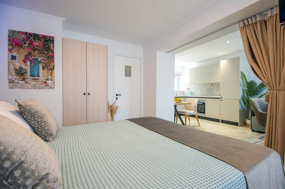 Bed, Kitchen or kitchenette, Photo of the whole room, Decorative detail, Bedroom, hair dresser, wardrobe