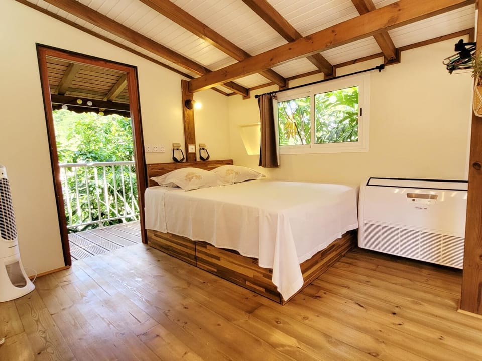 Bed, Living room, Photo of the whole room, Seating area, Bedroom, fireplace, air conditioner