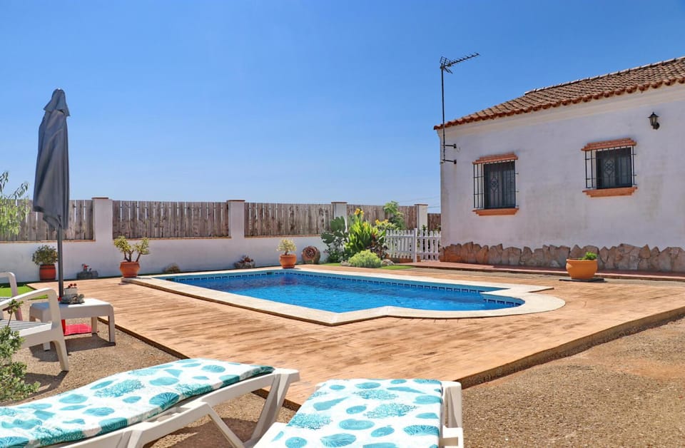 Swimming pool, sunbed