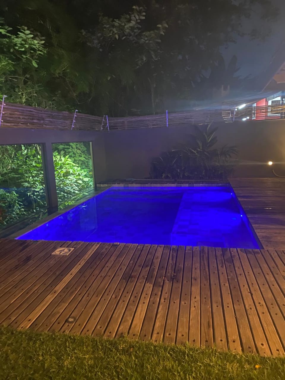 Night, Pool view, Swimming pool