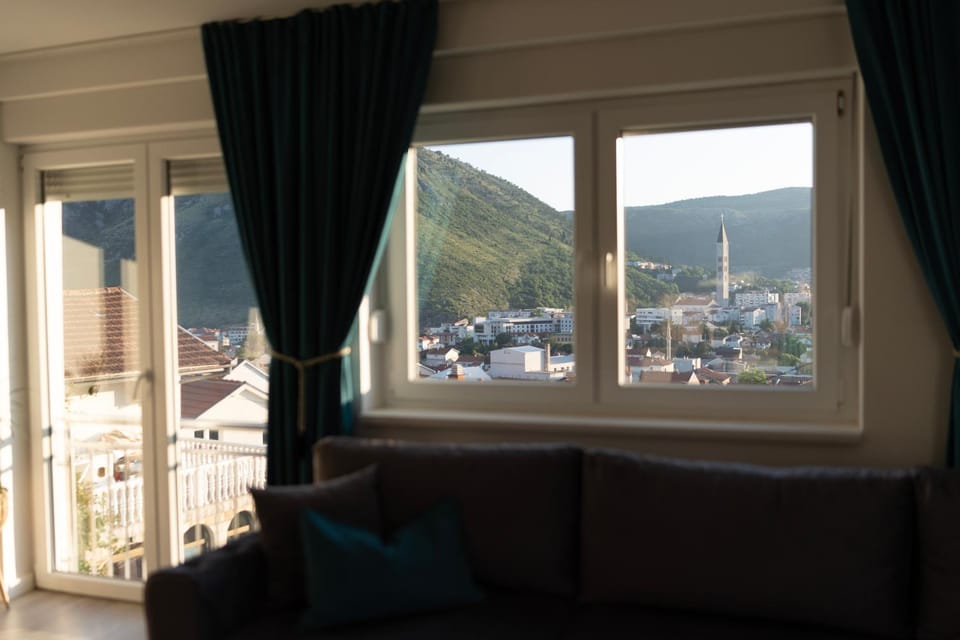 Living room, Seating area, City view