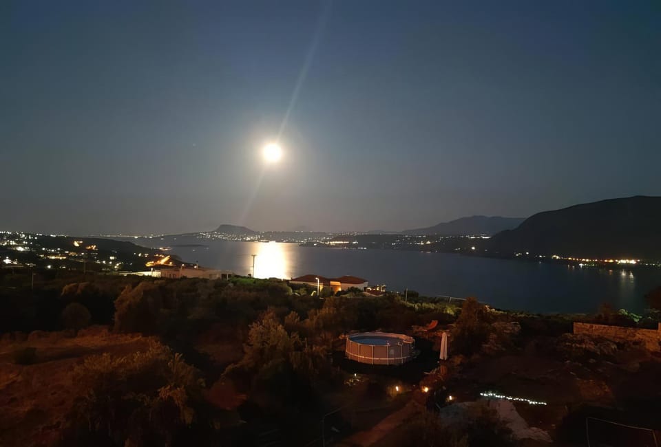 Night, Natural landscape, Mountain view, Sea view