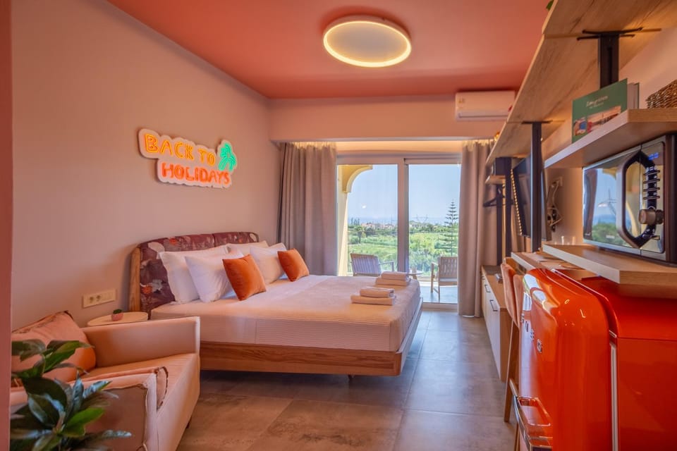 Communal lounge/ TV room, Bed, TV and multimedia, Kitchen or kitchenette, Photo of the whole room, Evening entertainment, Bedroom