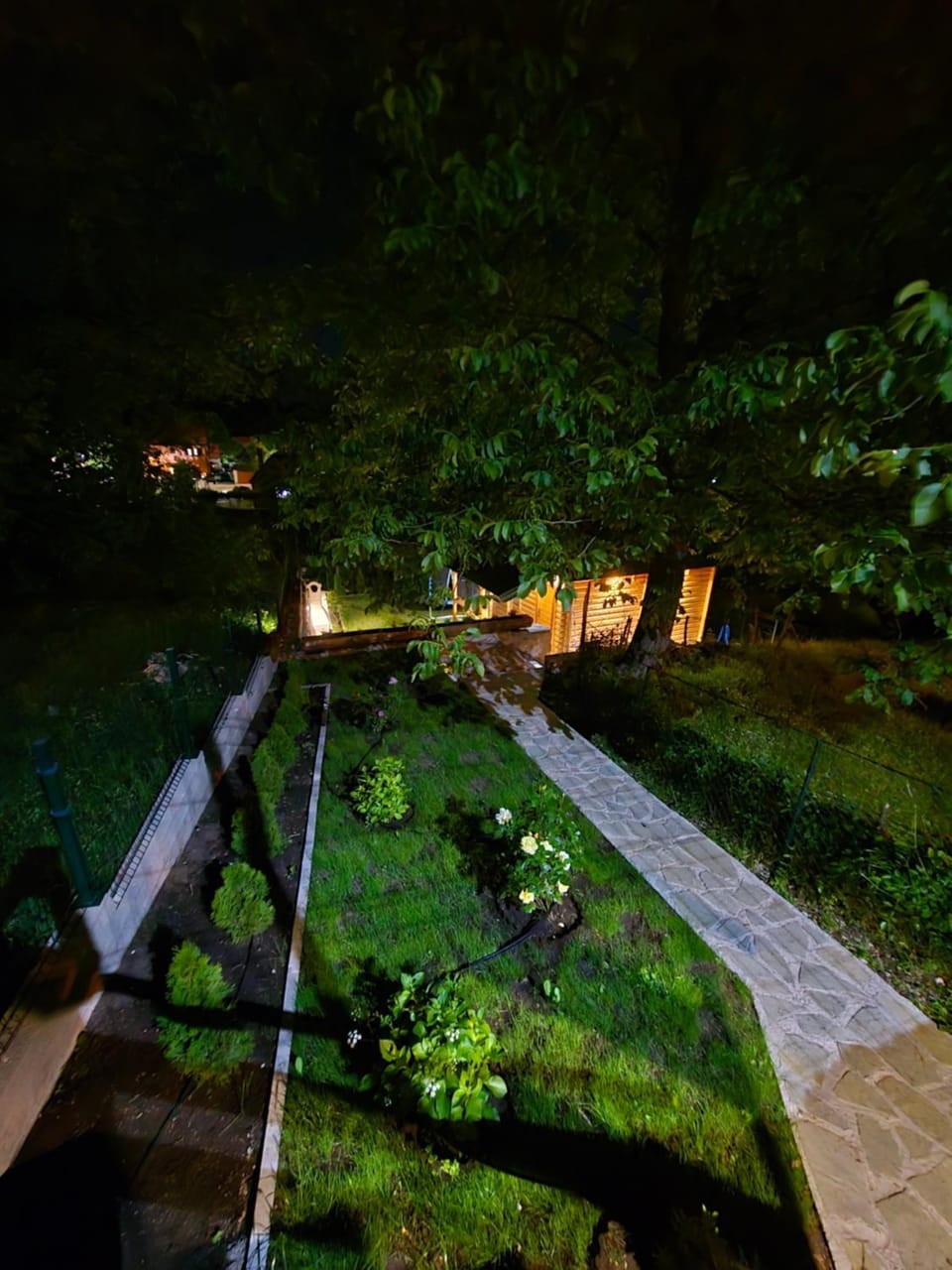 Night, Natural landscape, Garden, Garden view