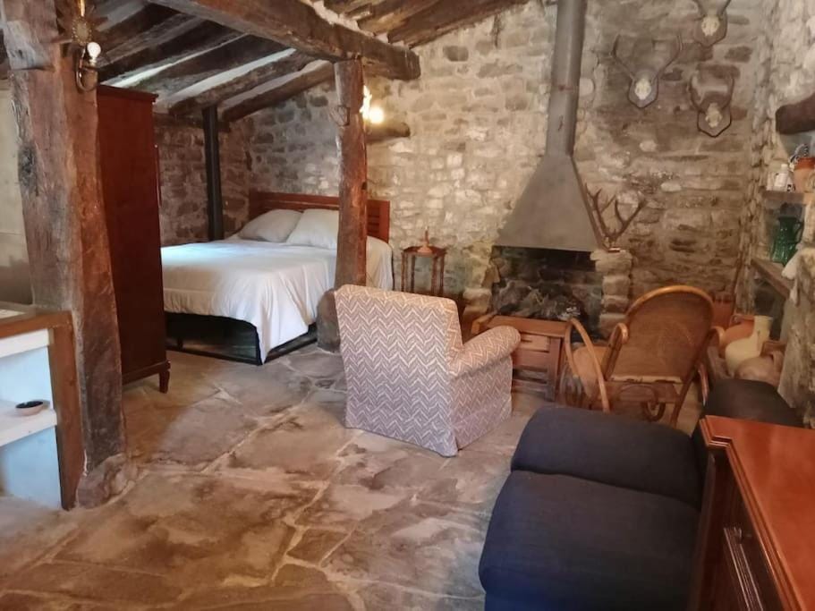 Bed, Living room, Photo of the whole room, Seating area, Bedroom