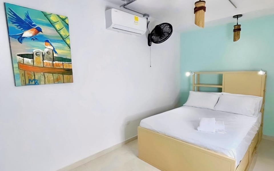 Bed, air conditioner