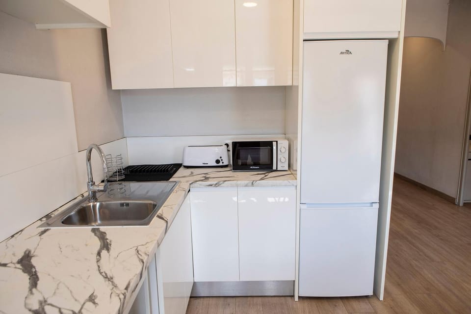 Kitchen or kitchenette, minibar, toaster