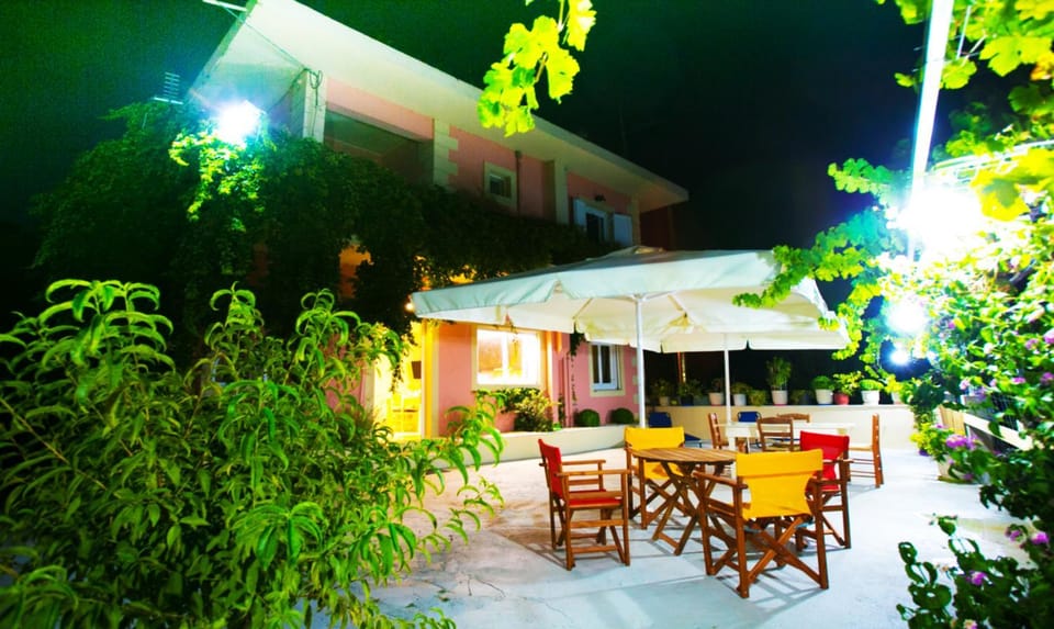Patio, Night, Dining area, Garden view