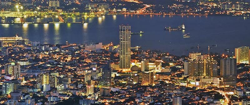 Night, Natural landscape, City view, Sea view