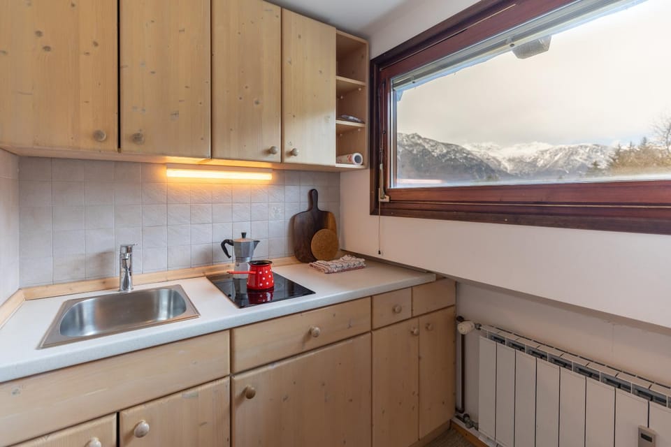 Natural landscape, Coffee/tea facilities, View (from property/room), Kitchen or kitchenette, Dining area, Mountain view, stove, kitchen