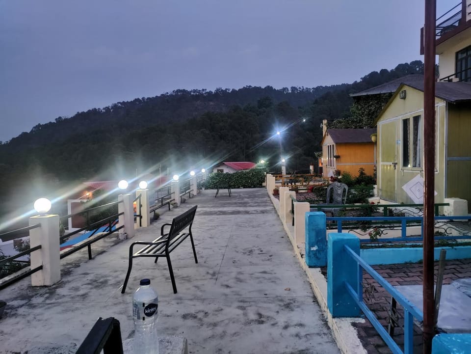 Property building, Night, View (from property/room), Balcony/Terrace, Balcony/Terrace, sunbed