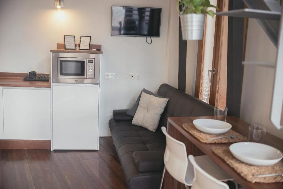 Kitchen or kitchenette, Living room, Dining area