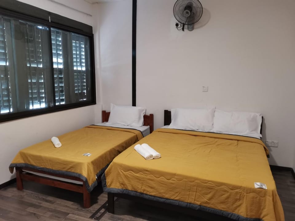 Bed, Photo of the whole room, Bedroom, towels, air conditioner