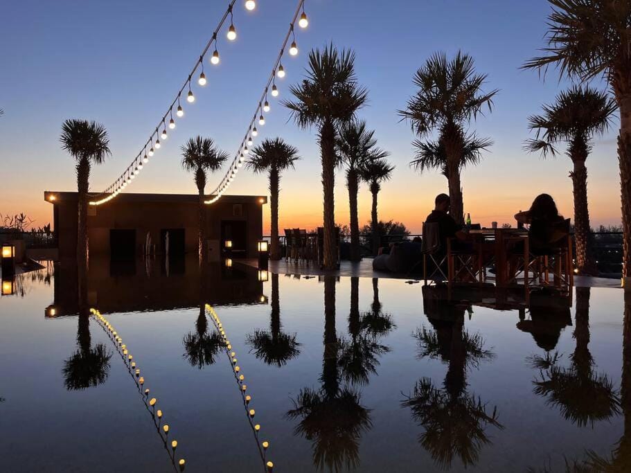 Natural landscape, Pool view, Swimming pool, Swimming pool, Sunset