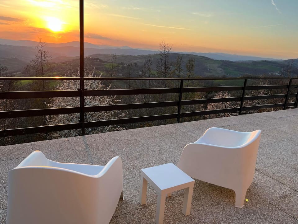 Natural landscape, View (from property/room), Balcony/Terrace, Sunset