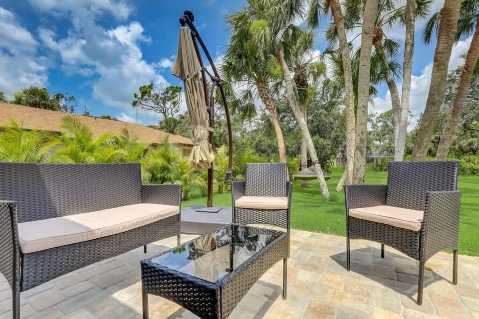 Patio, Seating area, Garden view