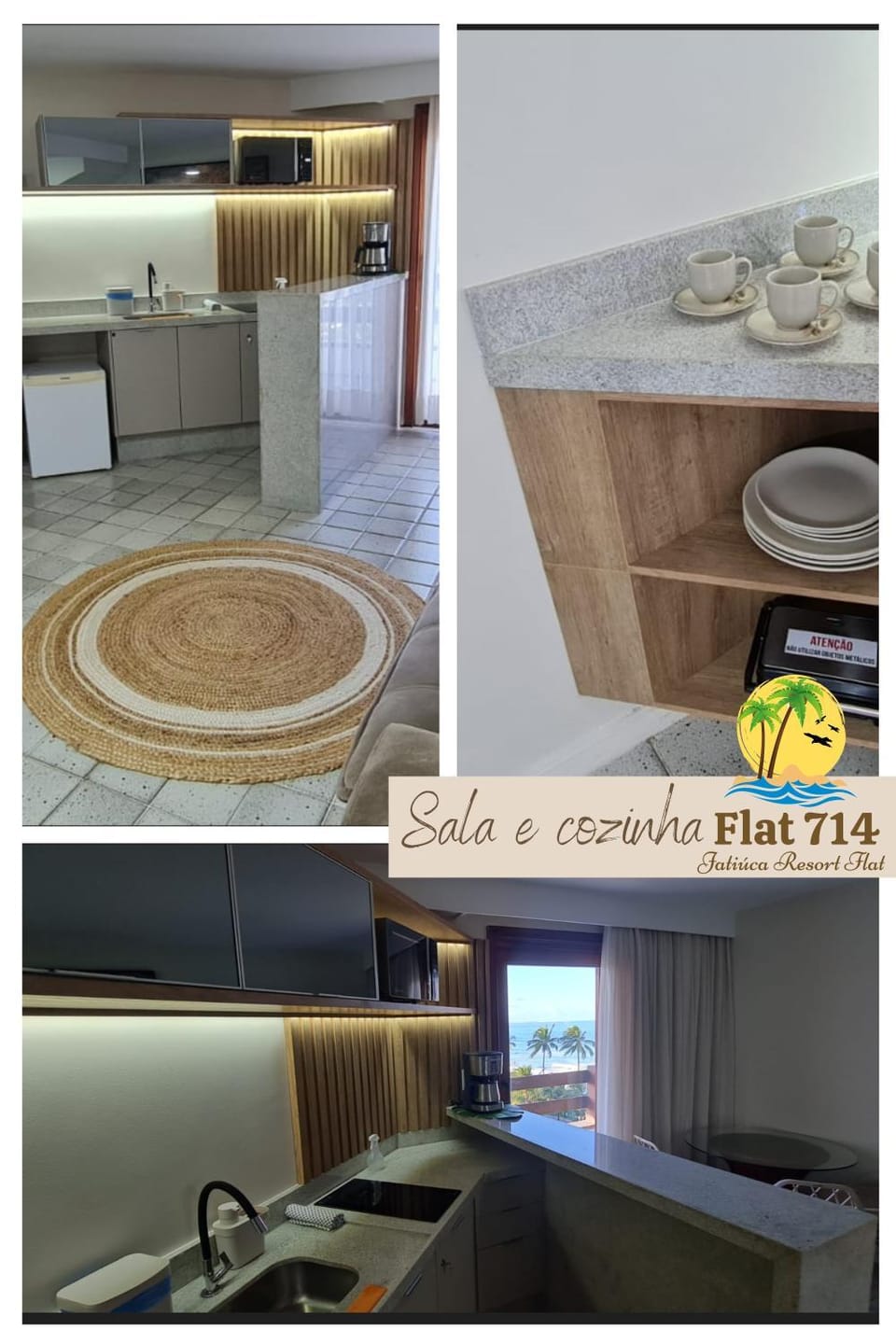 Kitchen or kitchenette, Sea view
