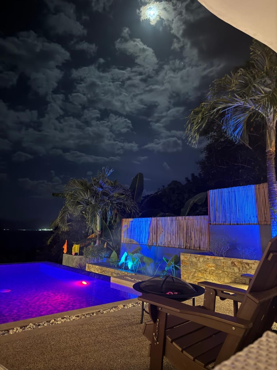 Night, Natural landscape, Pool view, Swimming pool