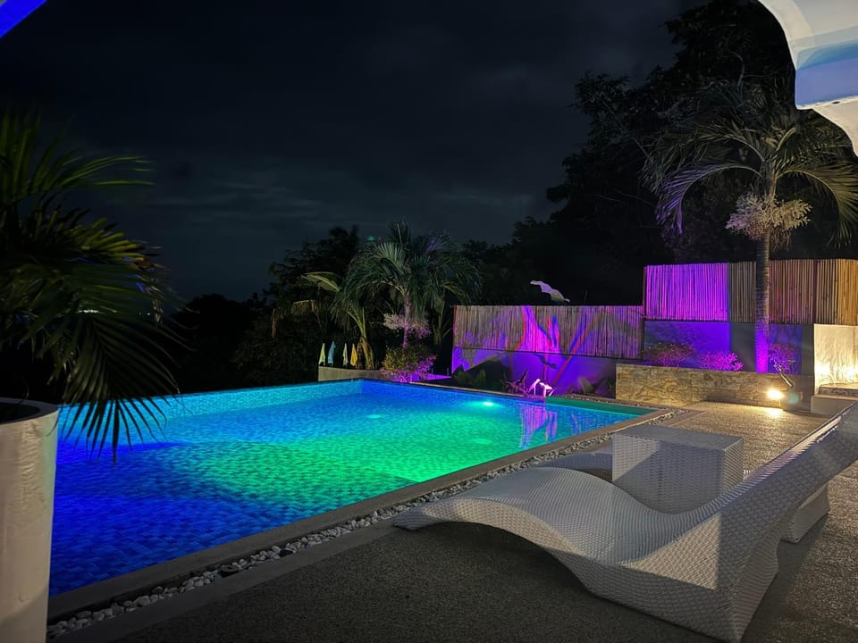 Night, Natural landscape, Pool view, Swimming pool