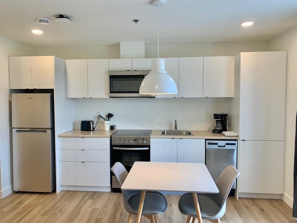 Kitchen or kitchenette, Dining area, dishwasher, oven, stove, toaster