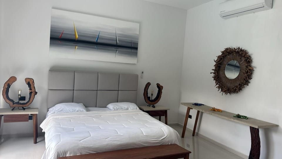 Bed, air conditioner