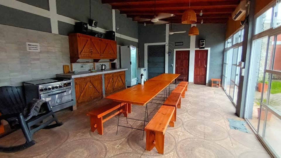 Kitchen or kitchenette, Living room, Dining area, Pool view, fireplace, pet friendly, stove, air conditioner
