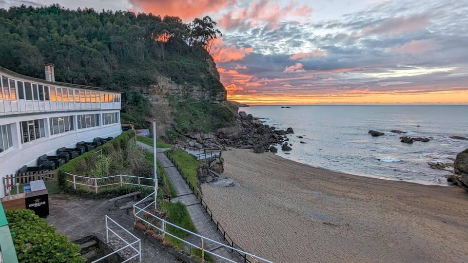 Beach, Sea view, Sunset
