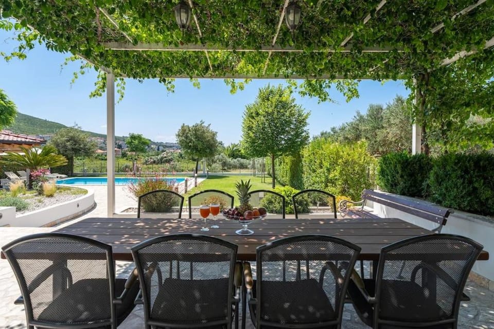 Patio, Garden, Pool view, Swimming pool, sunbed