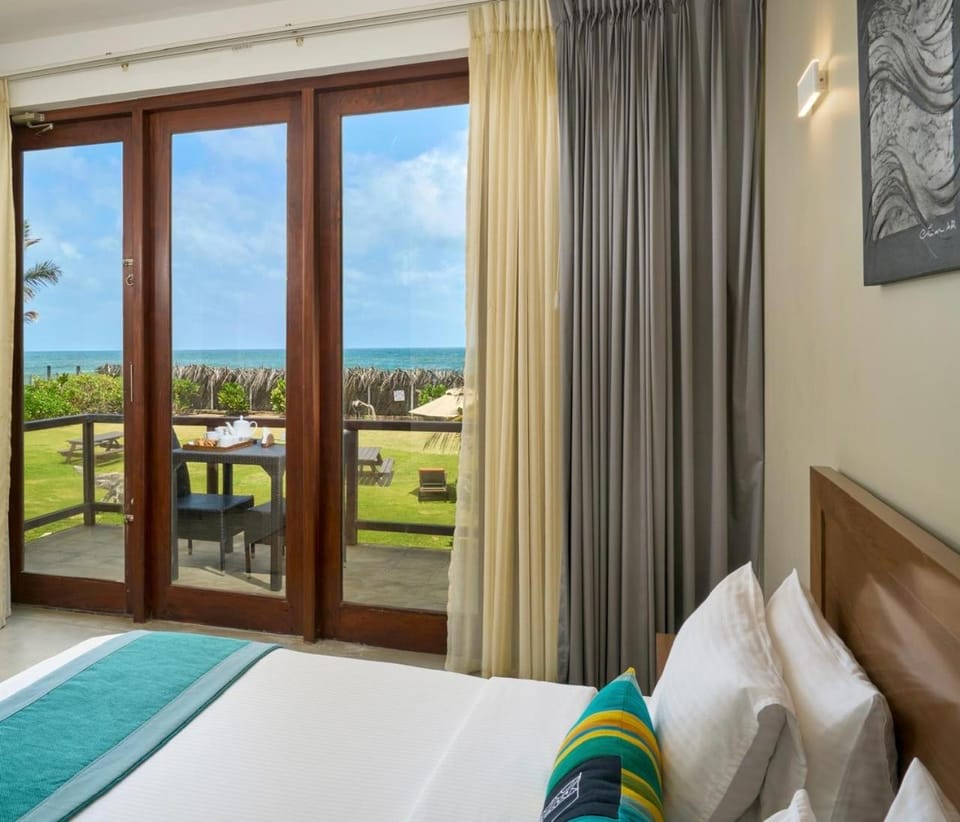 Bed, Natural landscape, Garden view, Sea view
